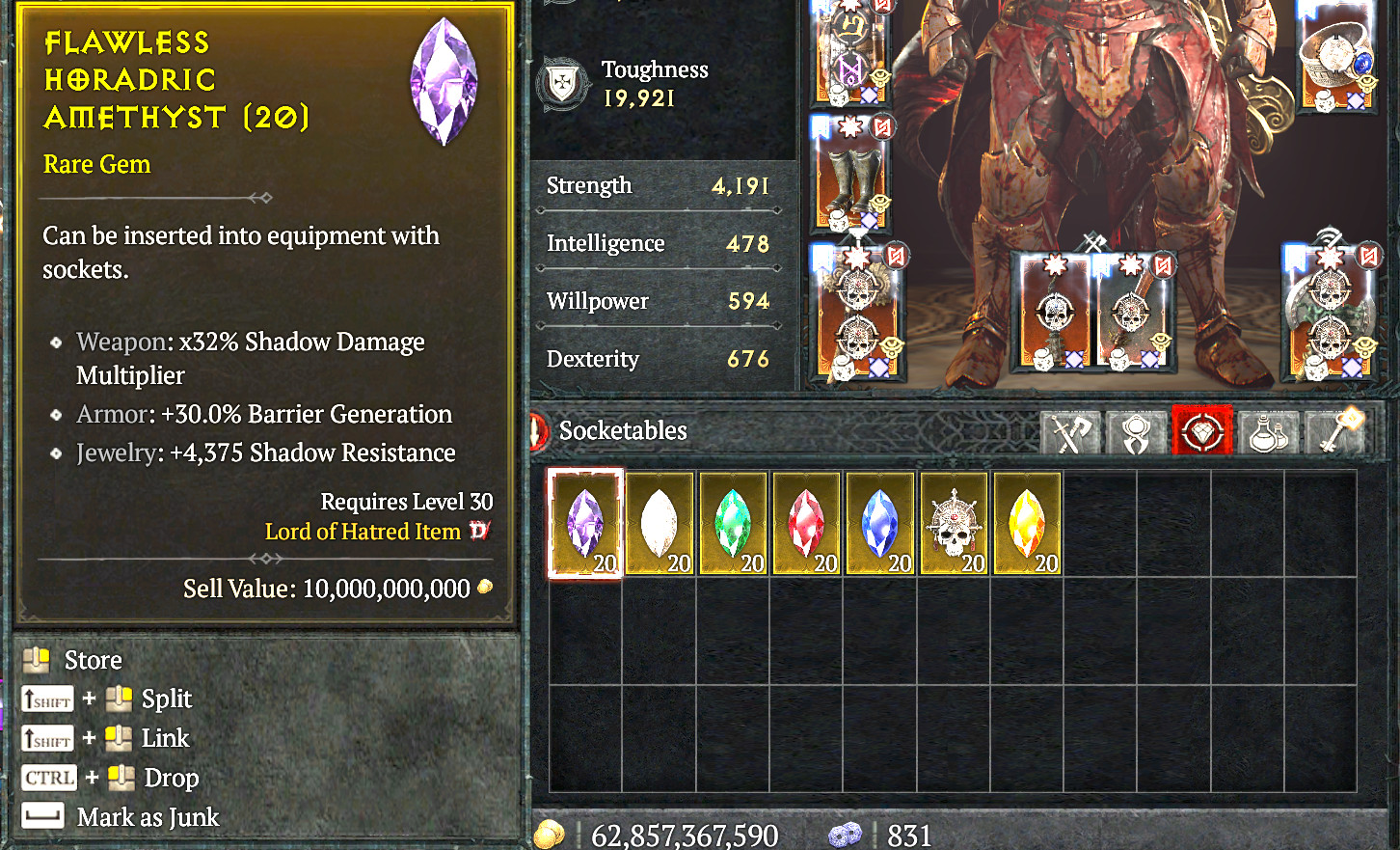 Diablo 4 D4 SEASON 14 S 14 Flawless Horadric Gems
