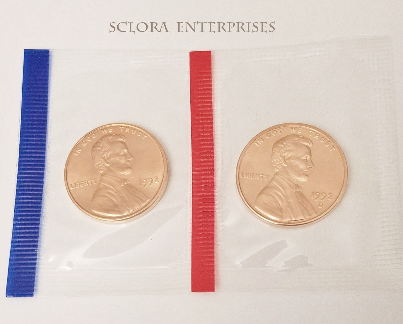 1992 P & D Lincoln Memorial Cent / Penny Set   *MINT CELLO*  **FREE SHIPPING**