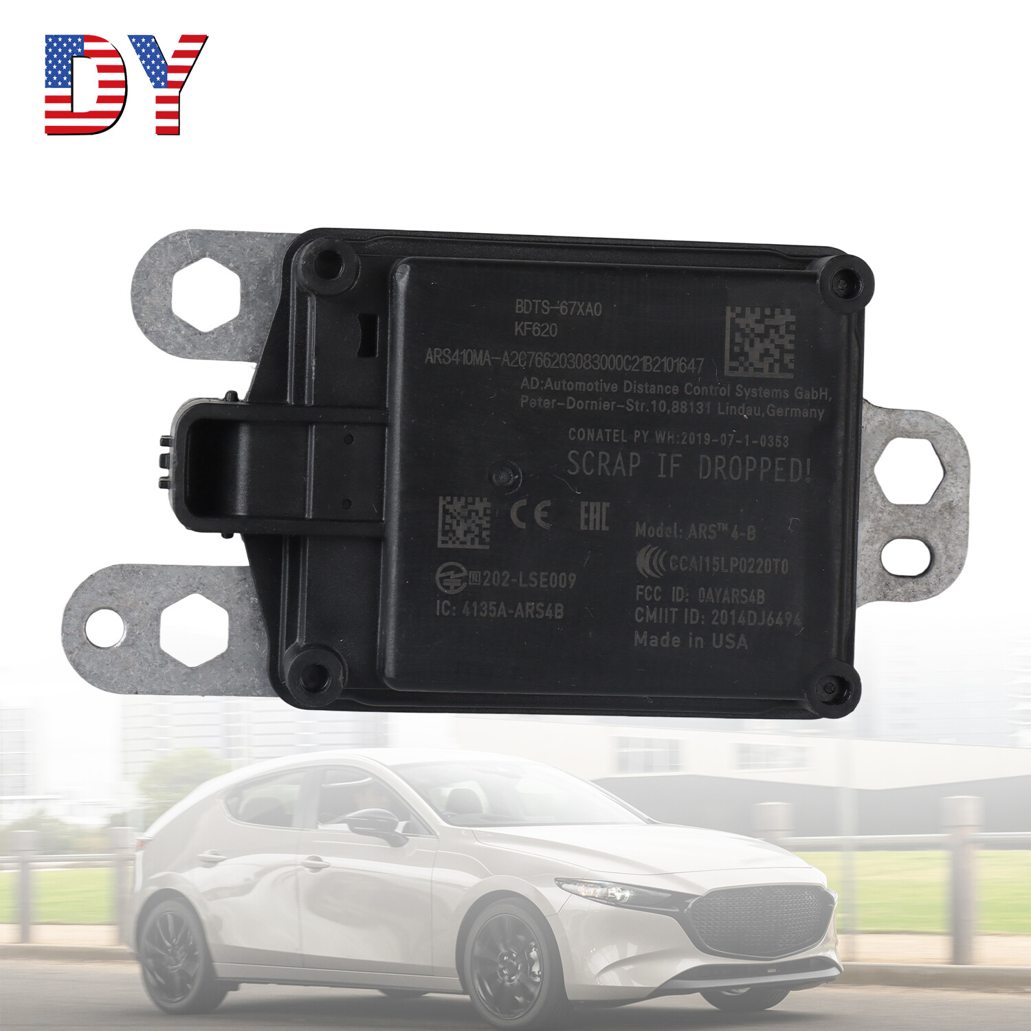 Front Cruise Distance Radar Sensor Module for 2021-2022 CX-30 Mazda3 BDTS67XA0A