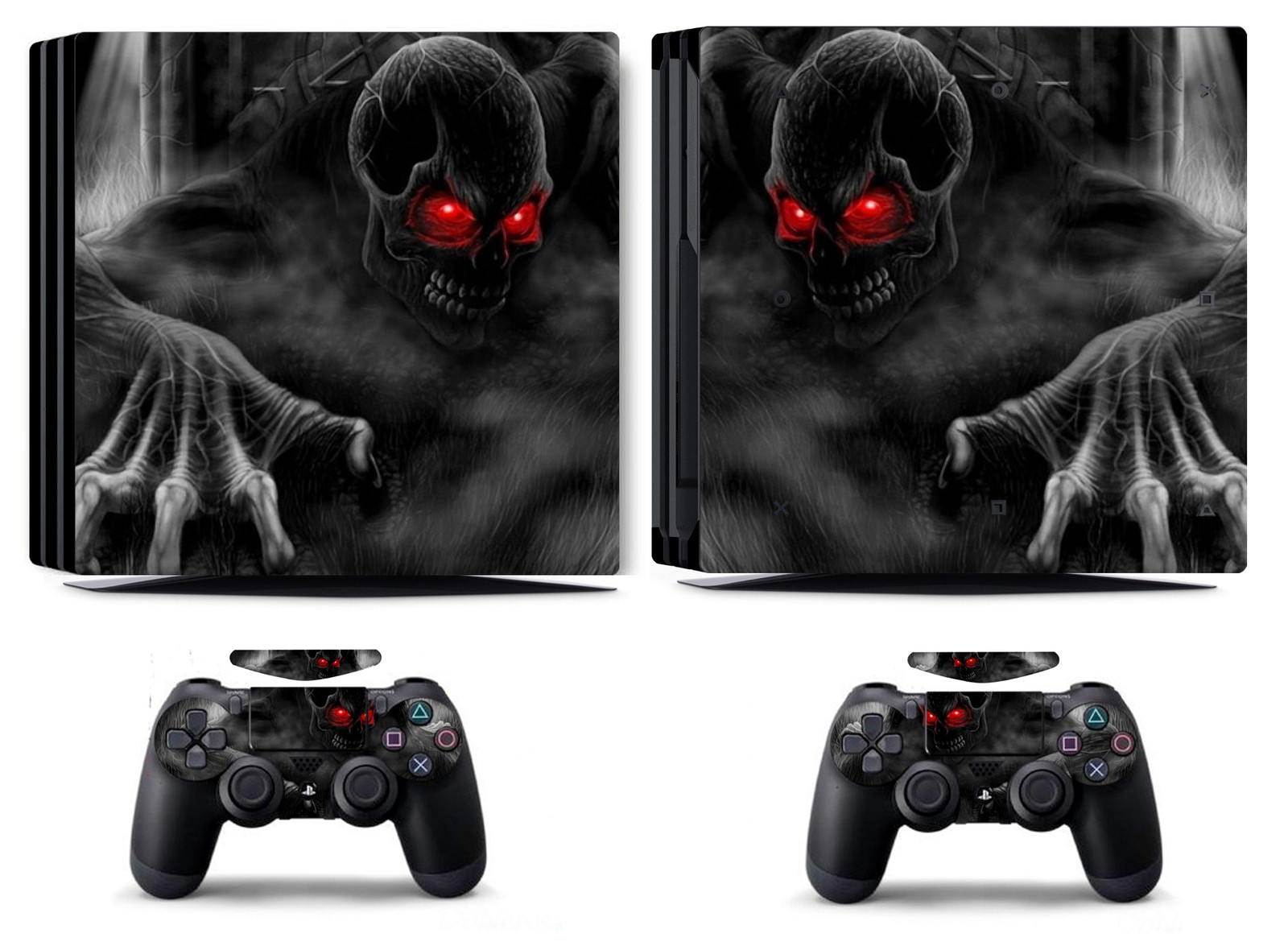 Dark Skull 205 Vinyl Skin Sticker Cover for Sony PS4 Pro PlayStation 4 Pro