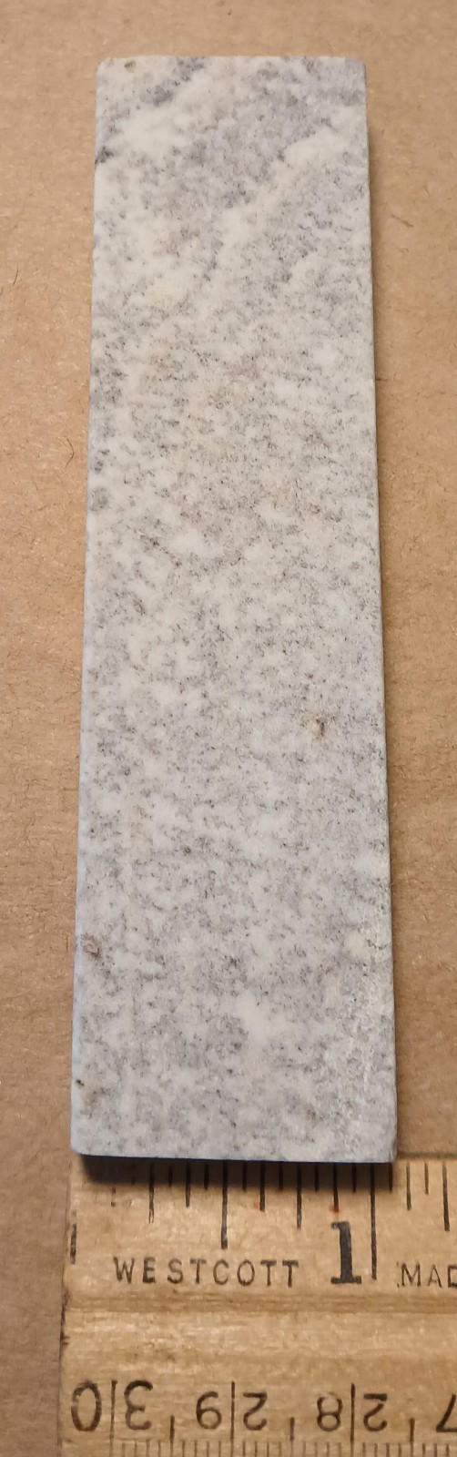 4"x 1"x 1/2" Soft Washita Pen Knife Stone In Leather Pouch, Oilstone, Whetstone