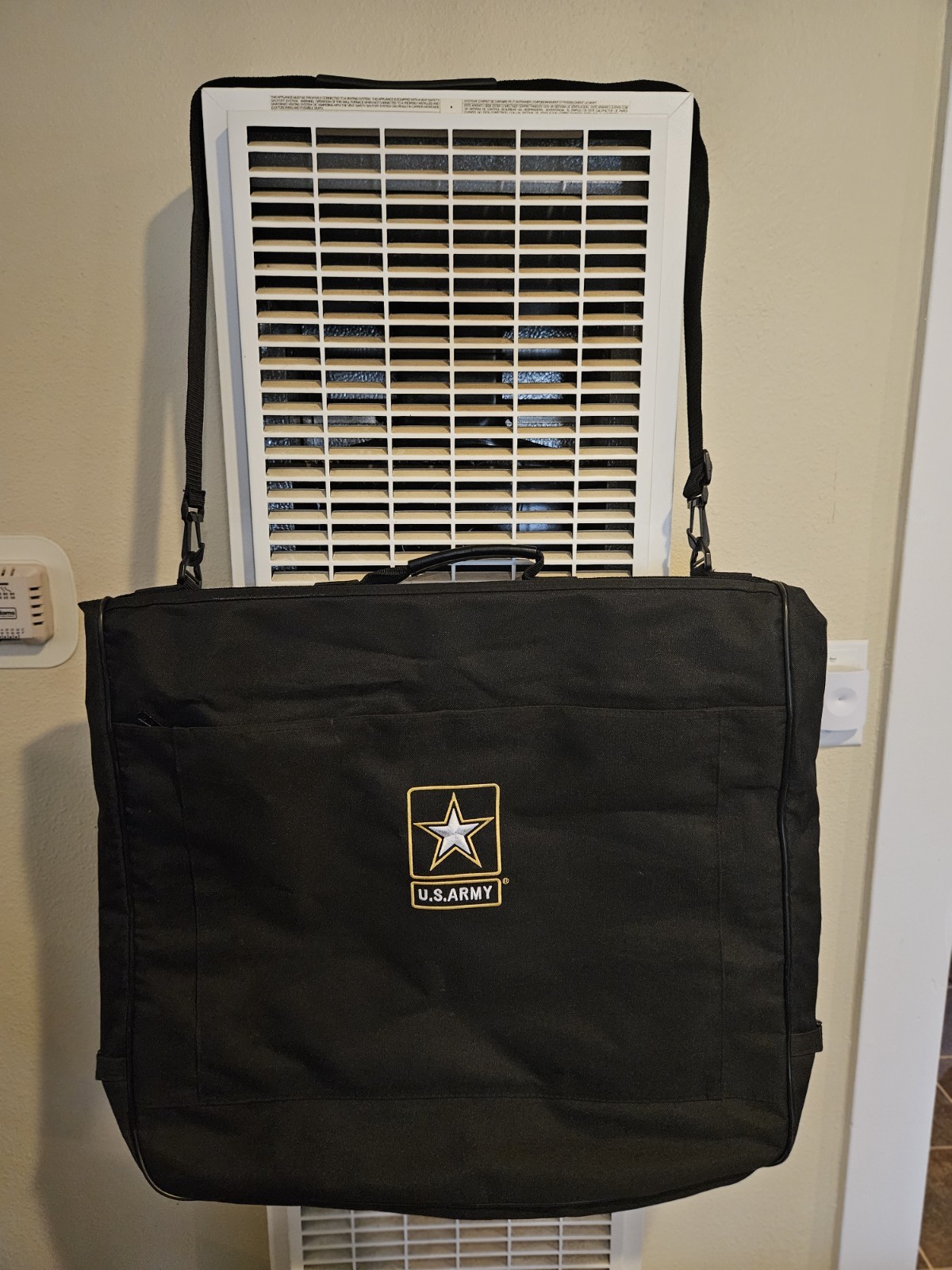 US Army Garment Bag Black Foldable Military Suit Carrier With Shoulder Strap