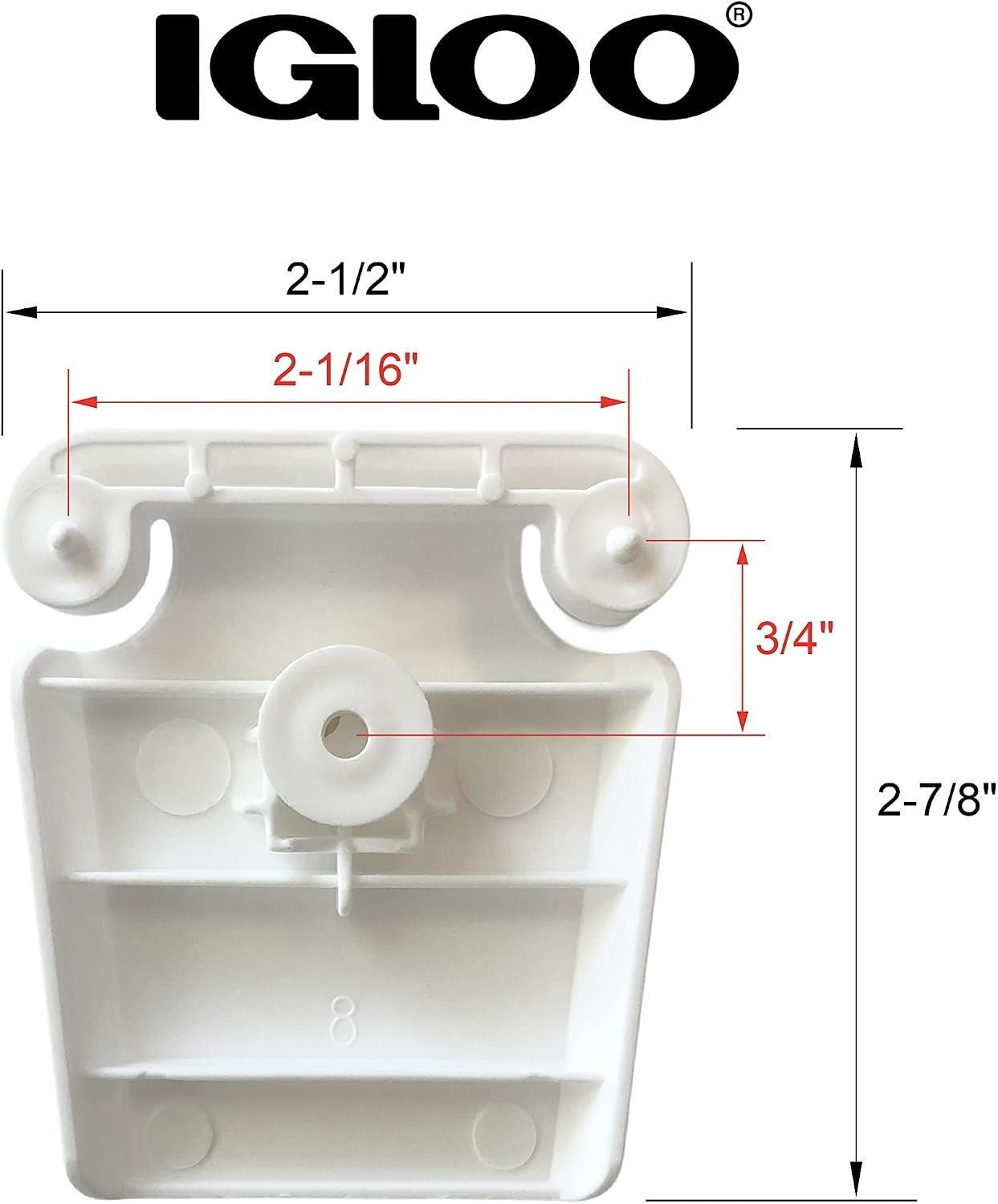 Universal Plastic Latch Closure, White
