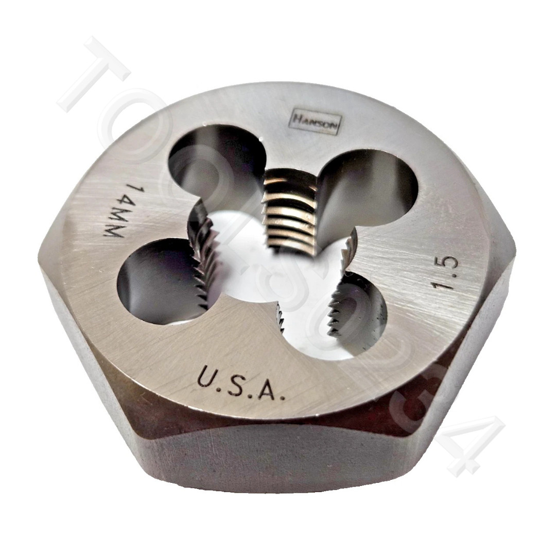M14 X 1.5 Irwin Hex Die 6950 ZR Metric 1.4" Hex Rethd Die 14MM Carbon Steel