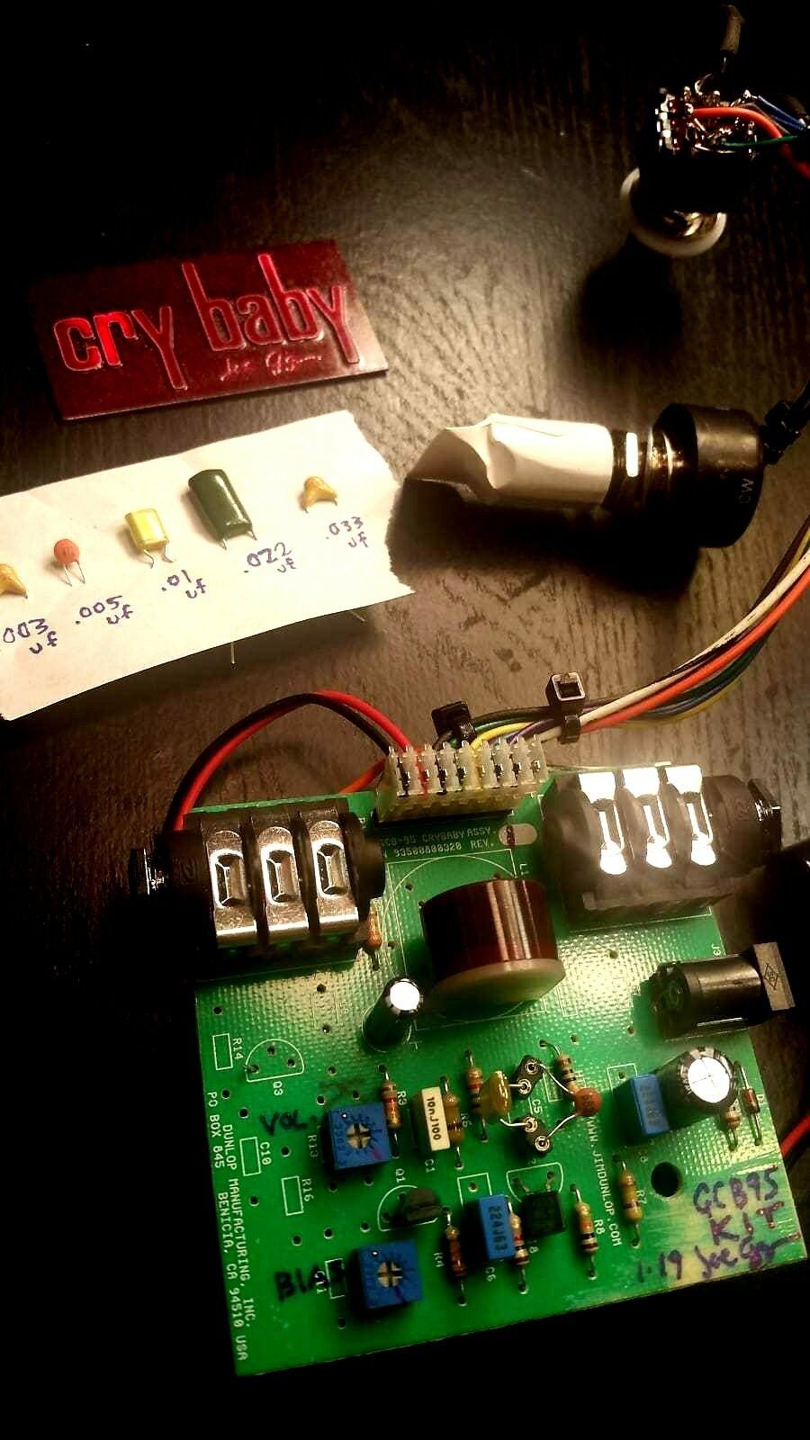 dunlop GCB95 WAH drop-in kit~preMODDED/trubypass~EASY modding great kit