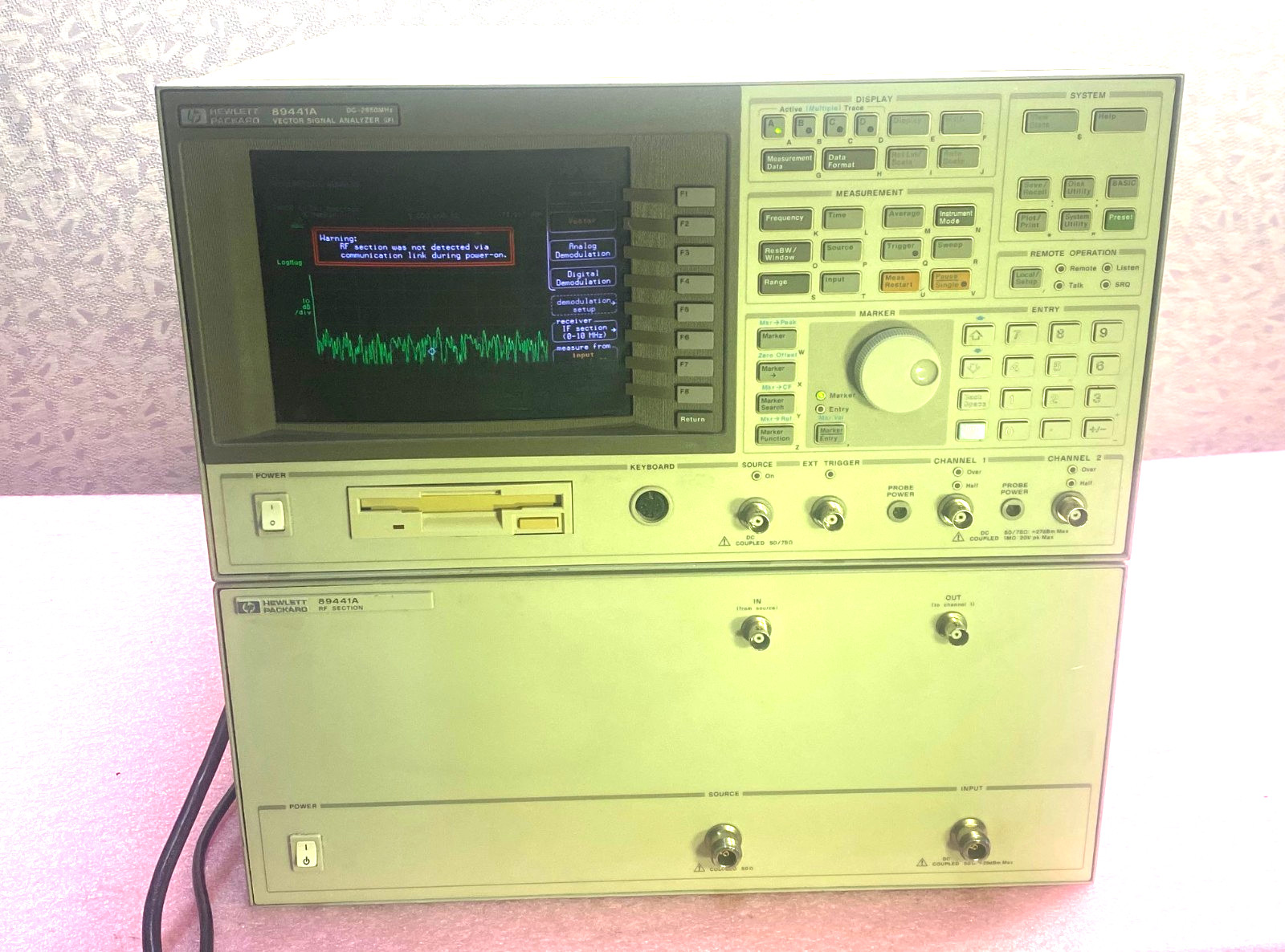 HP AGILENT 89441A VECTOR SIGNAL ANALYZER DC-2650MHz WITH RF SECTION