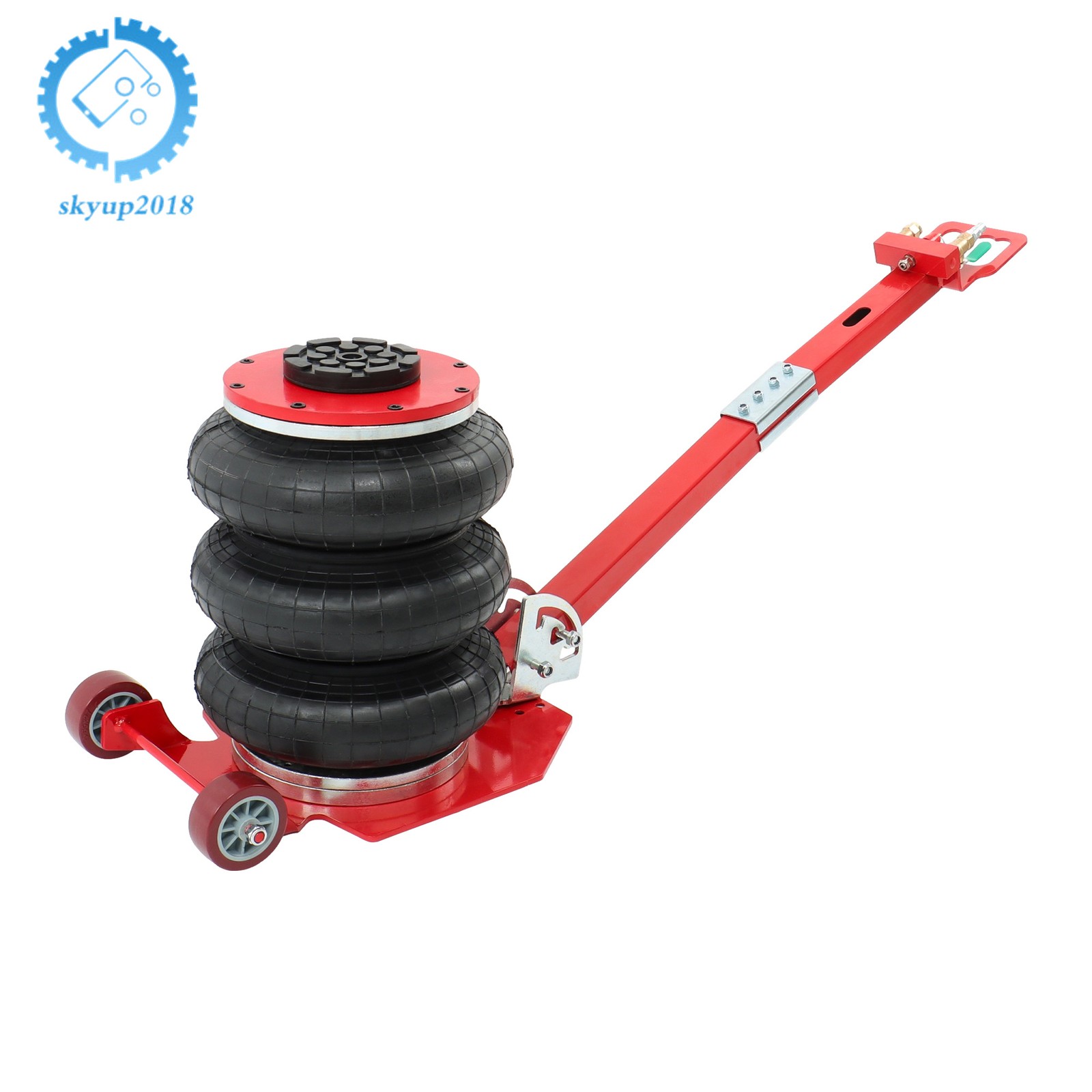 3 Ton/6600 lbs Triple Bag Air Jack Pneumatic Jack for Car SUV Lifting 5.5-17.7in