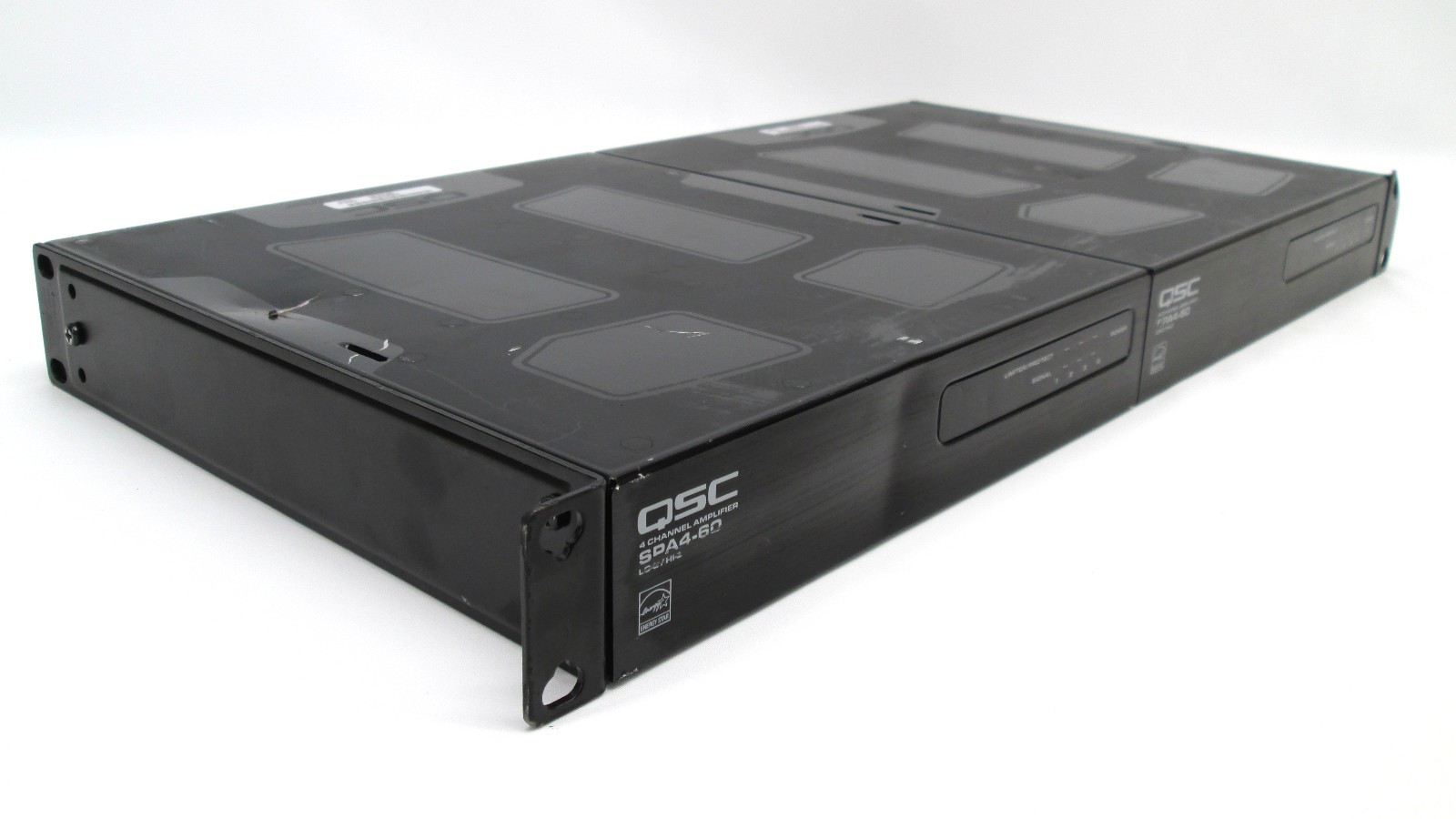 Dual Rackmount QSC SPA4-60 4-Channel Compact Power Amplifier for Microsoft Teams