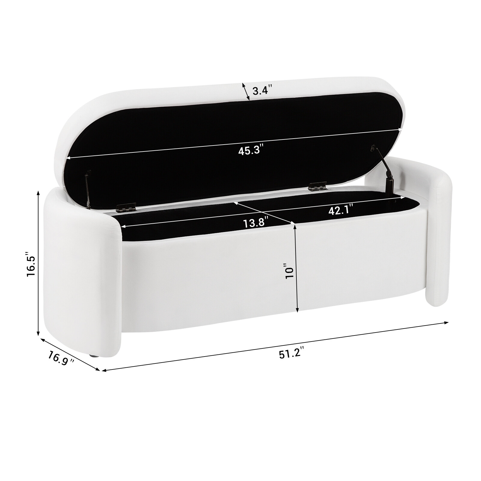 Modern Storage Bench Ottoman Bench Couch Entryway Bedroom End of Bed Footstool