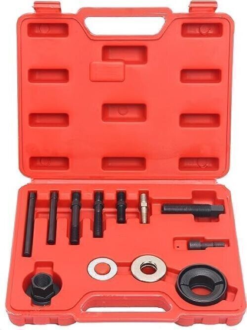 13Pcs Power Steering Pump Pulley Puller Remover & Alternator Installer Tool Kit