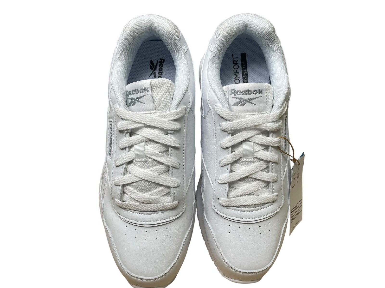Reebok Men Running Sneaker 100223327 Glide Wide White Cold Grey Size 15 4E