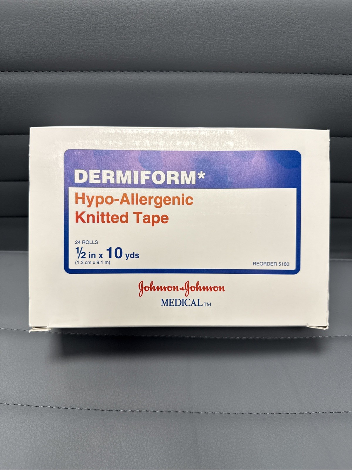 Dermiform HypoAllergenic Knitted Tape, 1/2" x10 Yards (24 ROLLS/BX) New # 5180