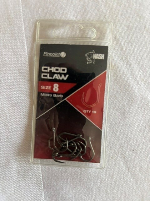 Nash Chod Claw Micro Barbed Hooks Size 8 N26