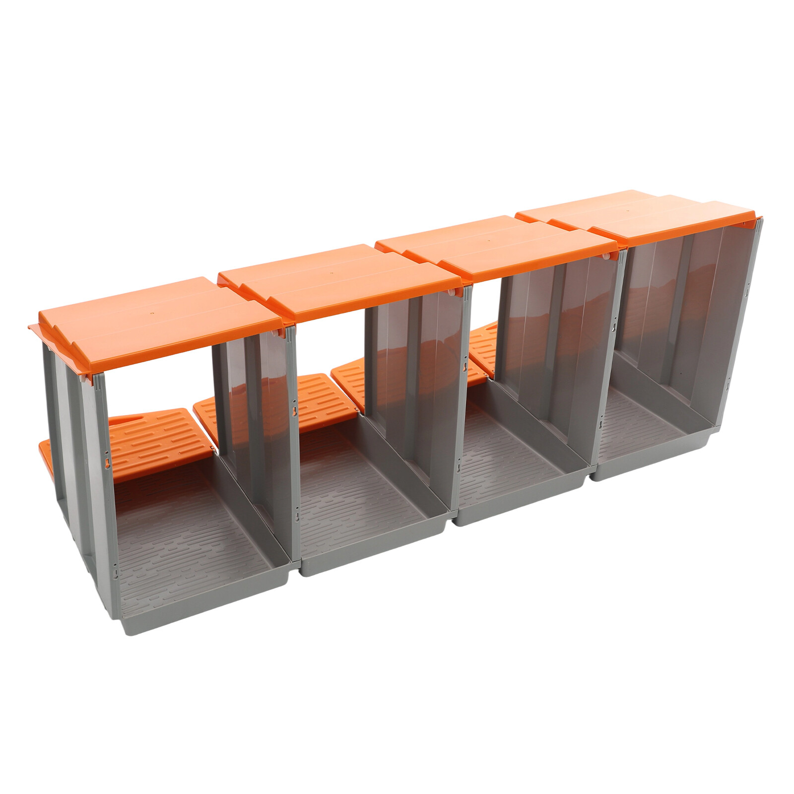 Modern 4-Compartment Chicken Nesting Box Freestanding Orange Chicken Nesting Box