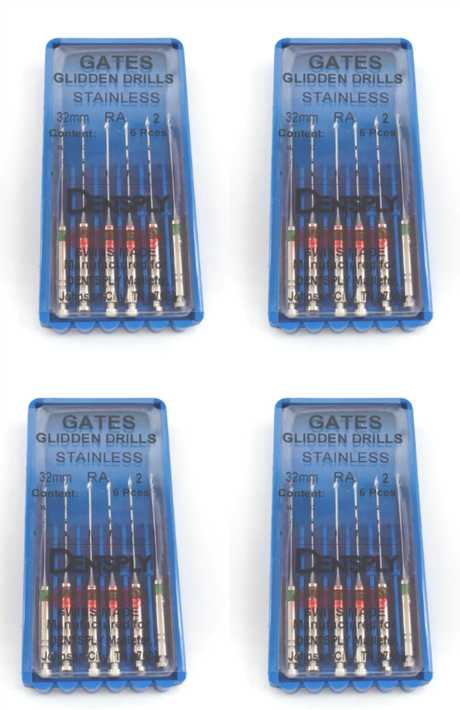 Dentsply 671501 Gates Glidden Drills 32mm 6PK - Lot of 4 - NEW