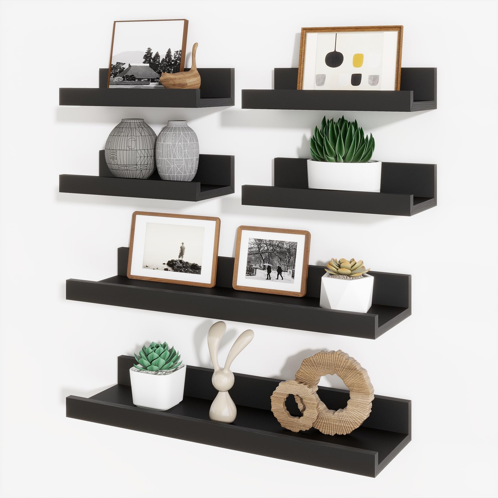 Picture Ledge Shelf, Floating Shelves for Decor Storage Set of 6, 16 inch Flo...