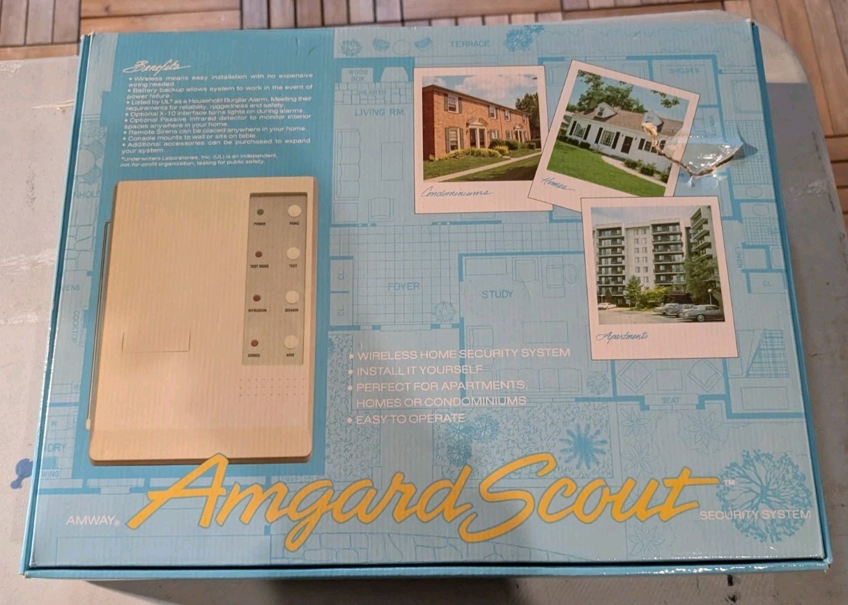 Amway Amgard  Scout. Model: E-8079 Complete Set Wireless Security Alarm System