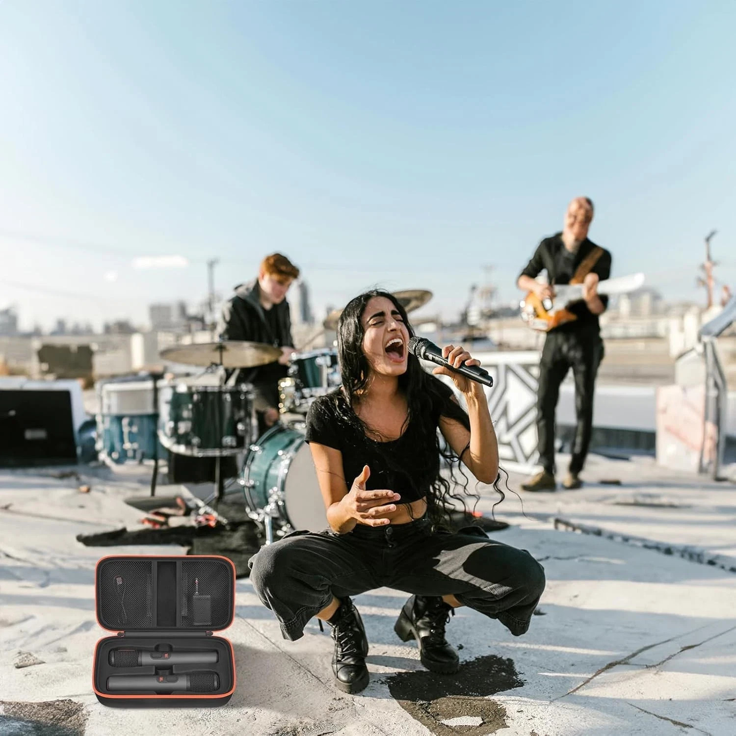 Bluetooth Microphone Wireless Case Compatible with JBL PartyBox Wireless Mic