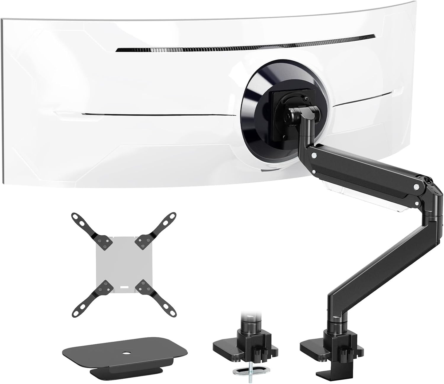 17-57 Inch Ultrawide Monitor Arm and TV Desk Mount,Up to 59.4 Lbs, Premium Alumi