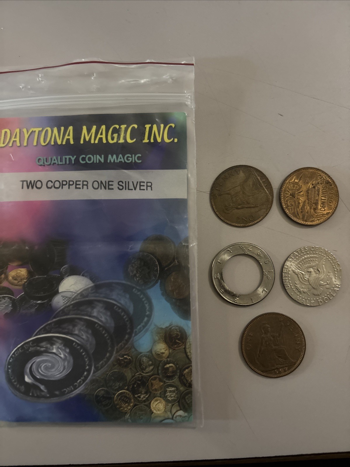 Daytona Magic Inc Two Copper One Silver Magic Trick Vintage