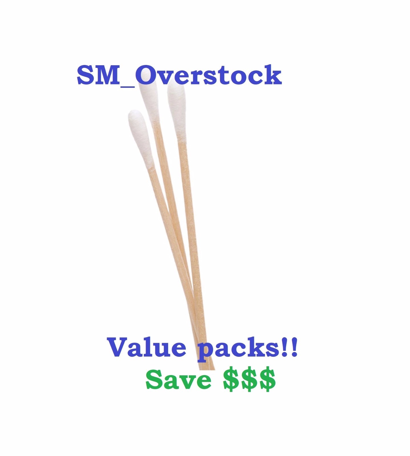 HI-QUALITY COTTON TIPPED APPLICATOR SWABS Non Sterile 6" NEW #76200 Value Packs!