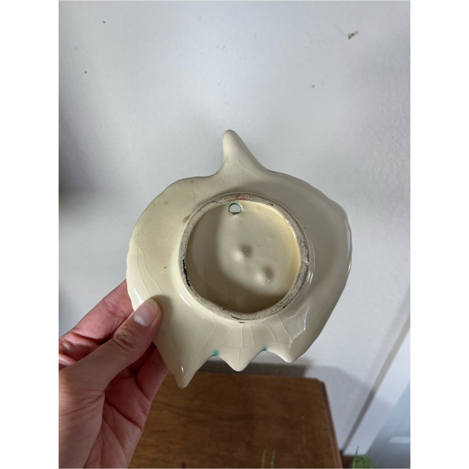 vintage ceramic lemon wall pocket