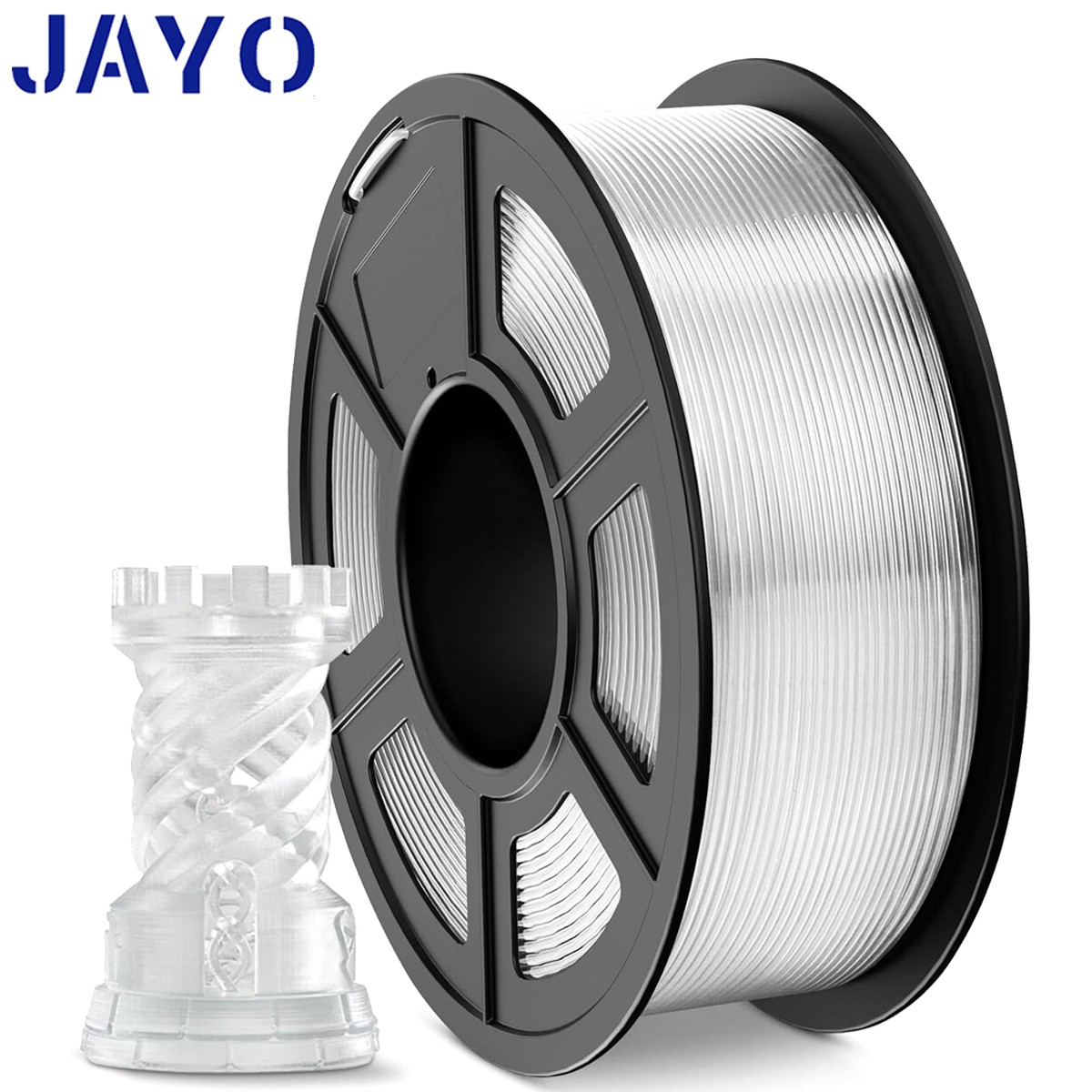 JAYO 1.1KG PLA 3D Printer Filament 1.75mm Clear FDM 3D Printing No Bubble