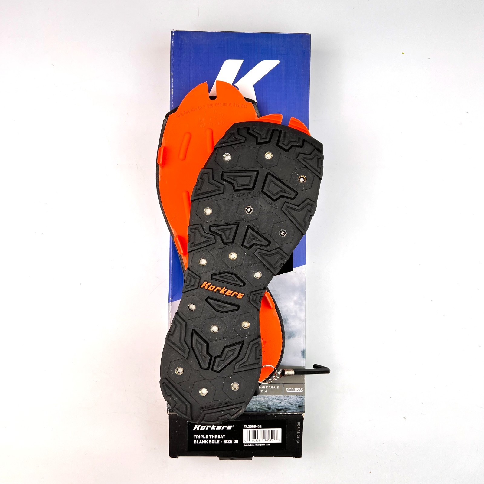 Korkers Omnitrax 3.0 Triple Threat - Blank  Replacement Sole - Size 8