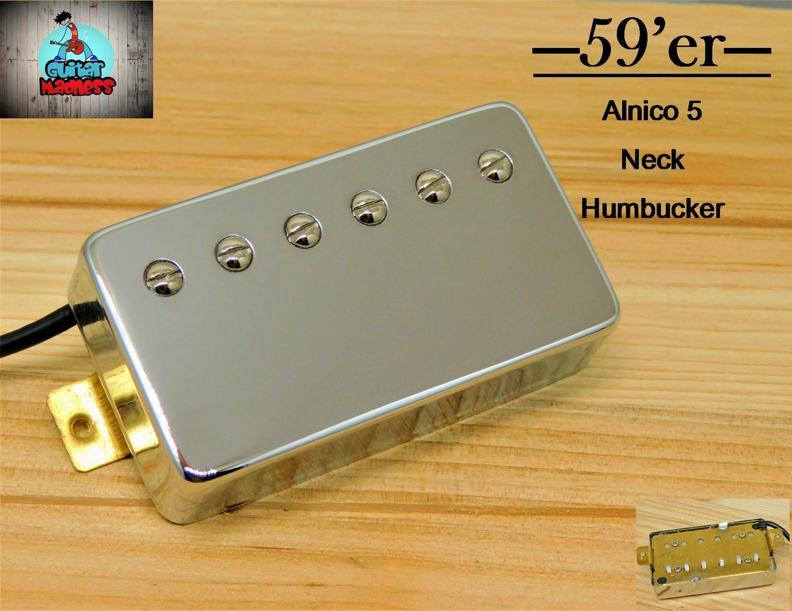 G.M. 59'er Alnico 5 Chrome Humbucker Neck (50mm) (4-wire)
