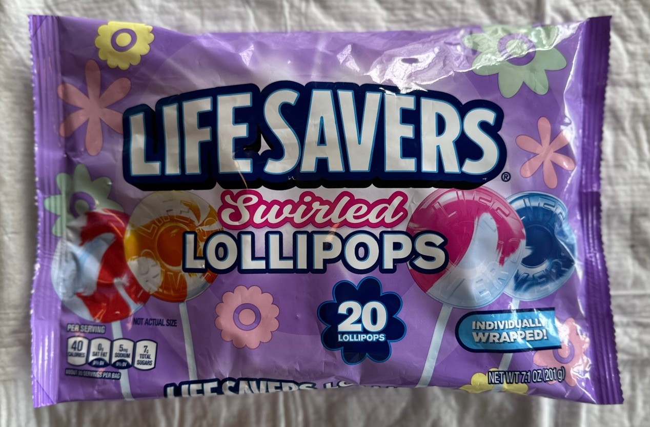 Life Savers Swirled Lollipops Bag of  20  Ltd Ed 7.1oz Four Flavors All Tasty