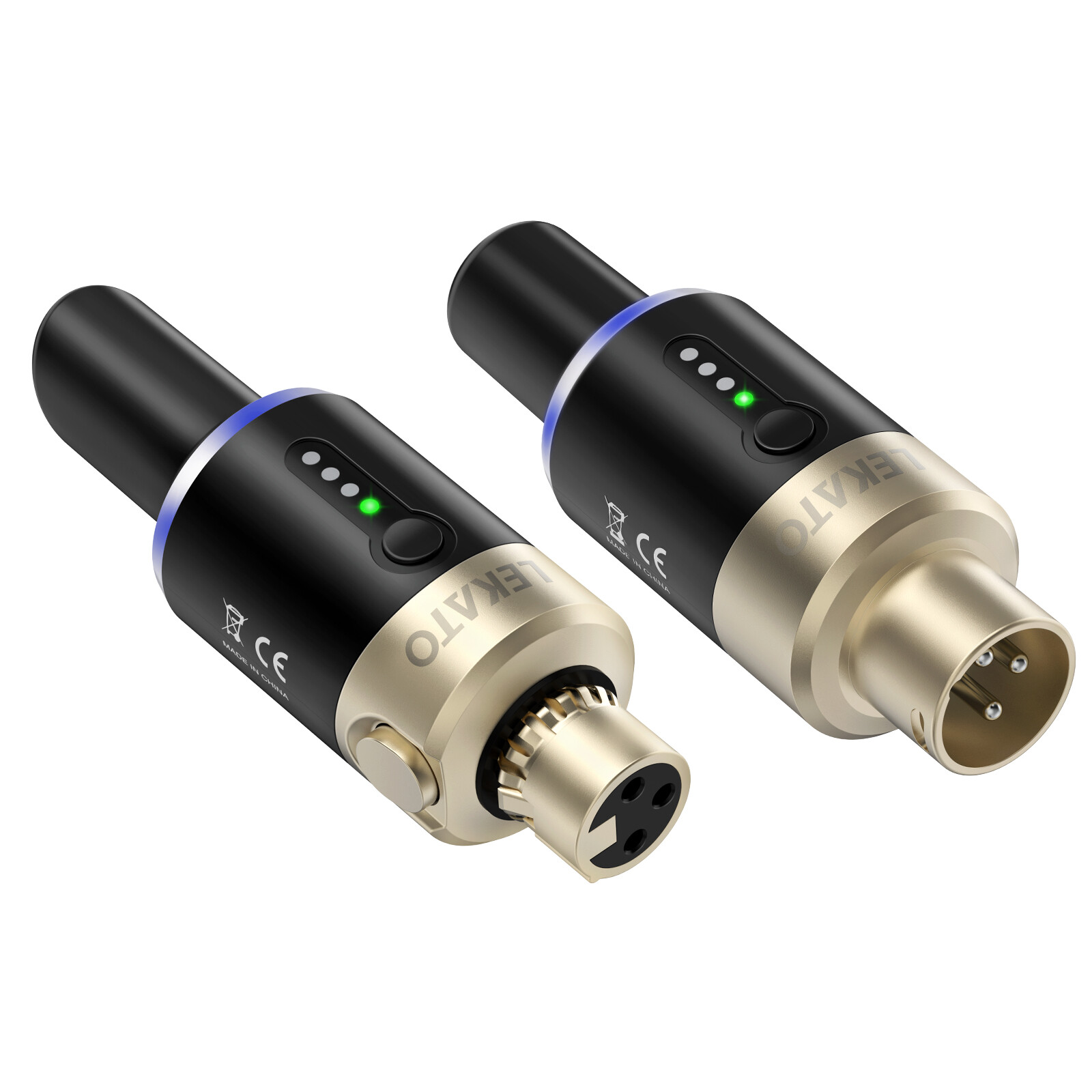 LEKATO 5.8G Wireless Microphone System Mic Transmitter Receiver Plug On XLR 100'