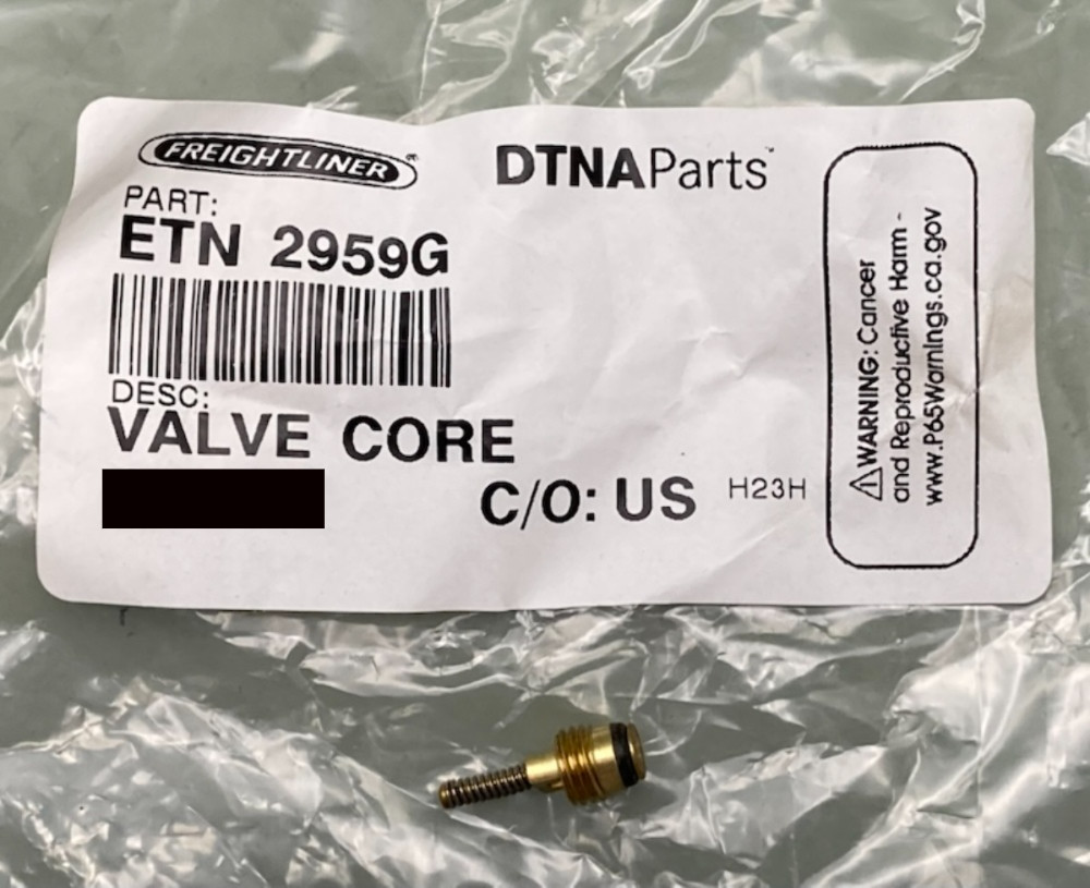 Freightliner 2959G Valve Core - Schrader New Genuine