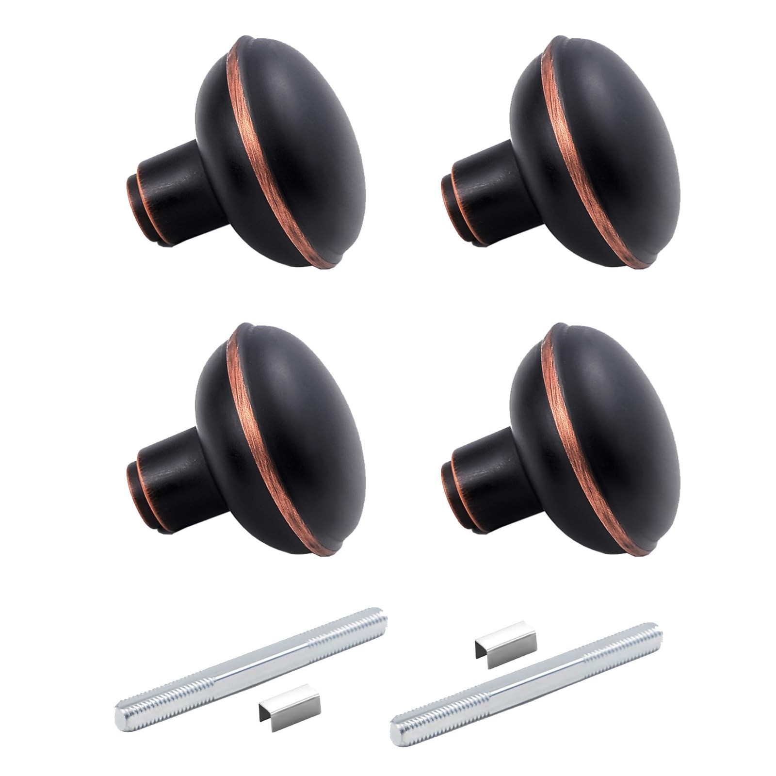newliplace 2 Pack Vintage Style Door Knob Set with 2 Pack, Oil Rubbed Bronze