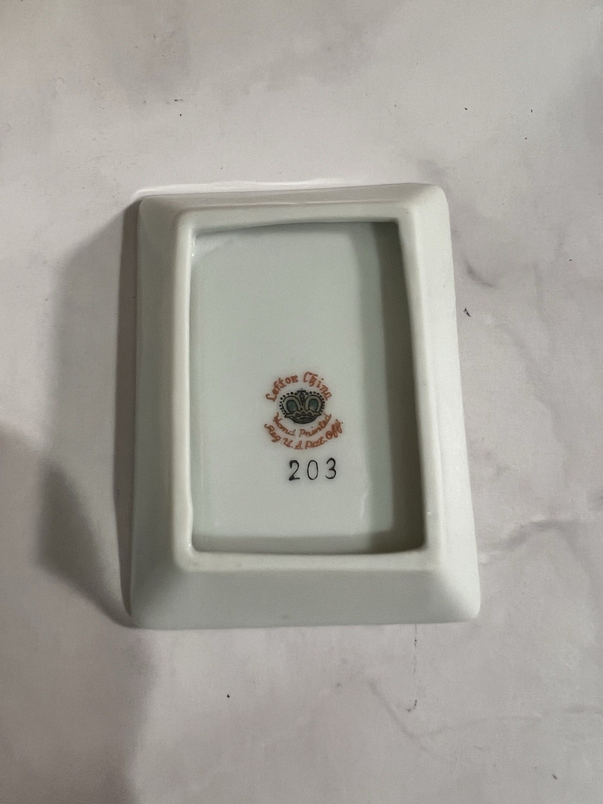 vintage Lefton China hand-painted trinket Box