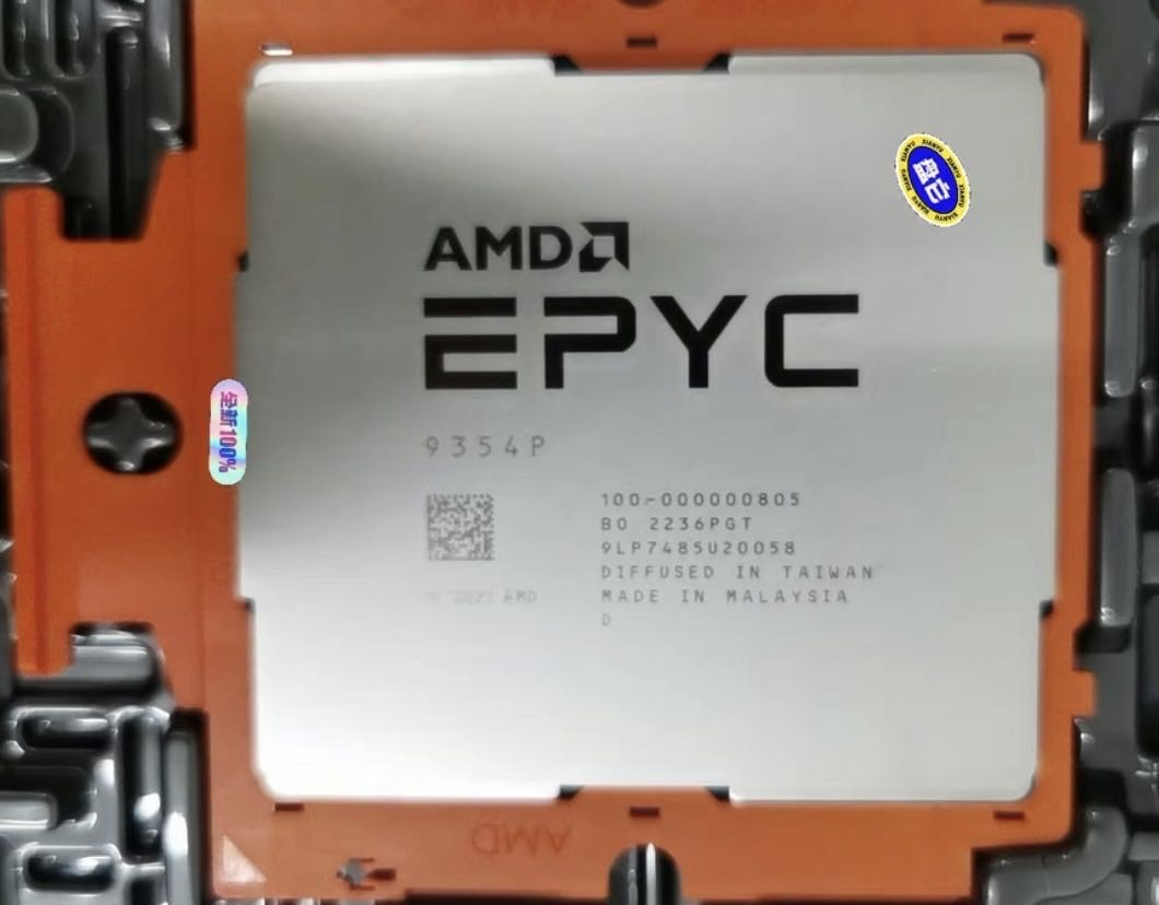 AMD EPYC 9354P 32C/64T 3.75GHz 256MB 280W CPU SP5 Support Supermicro H13SSL-N