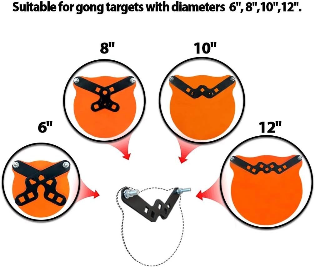 Adjustable Height Steel Target Stand Adaptable for Multi-Diameter AR500 Targets
