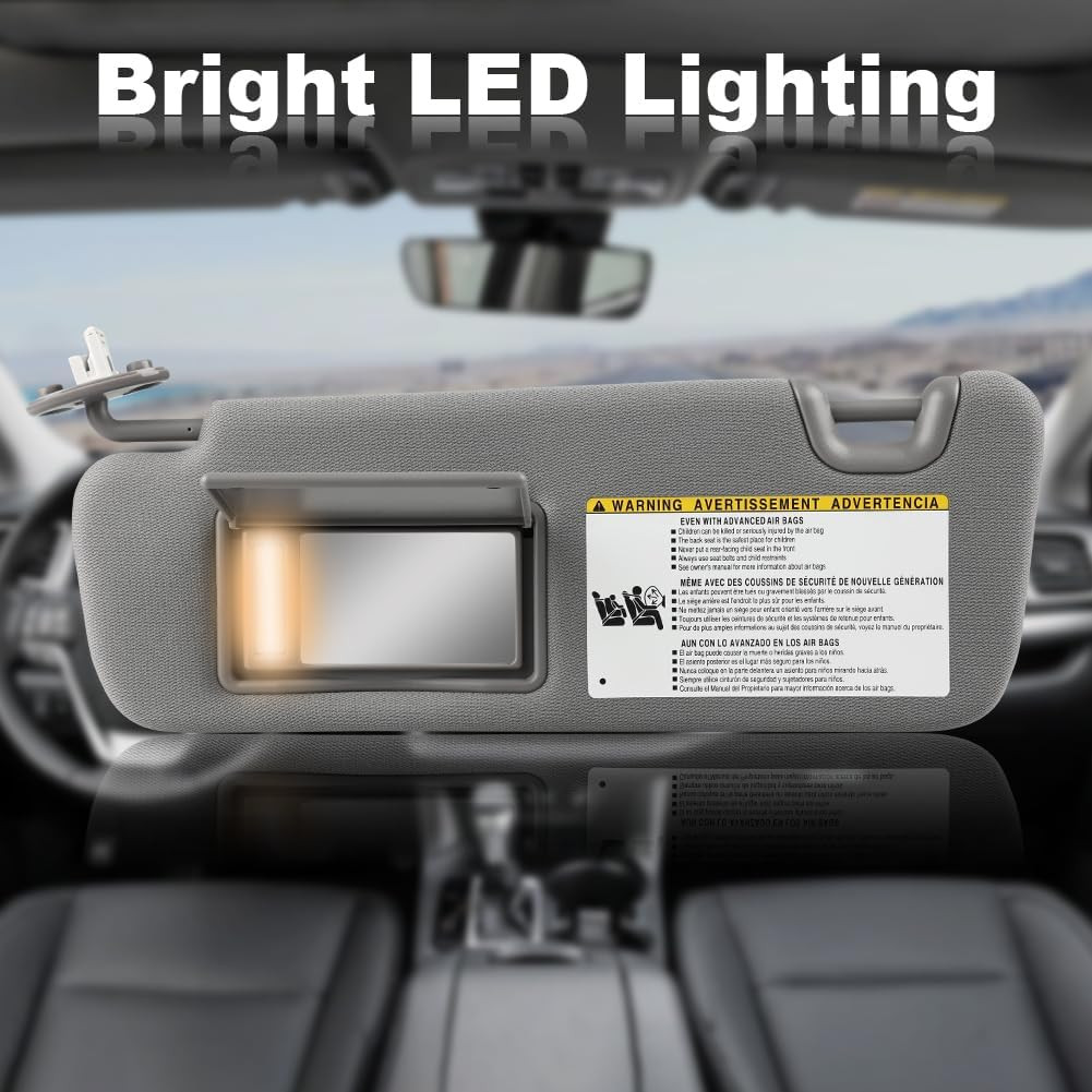 Left Driver Side Sun Visor Compatible with Toyota Highlander 2014 2015 2016 2017