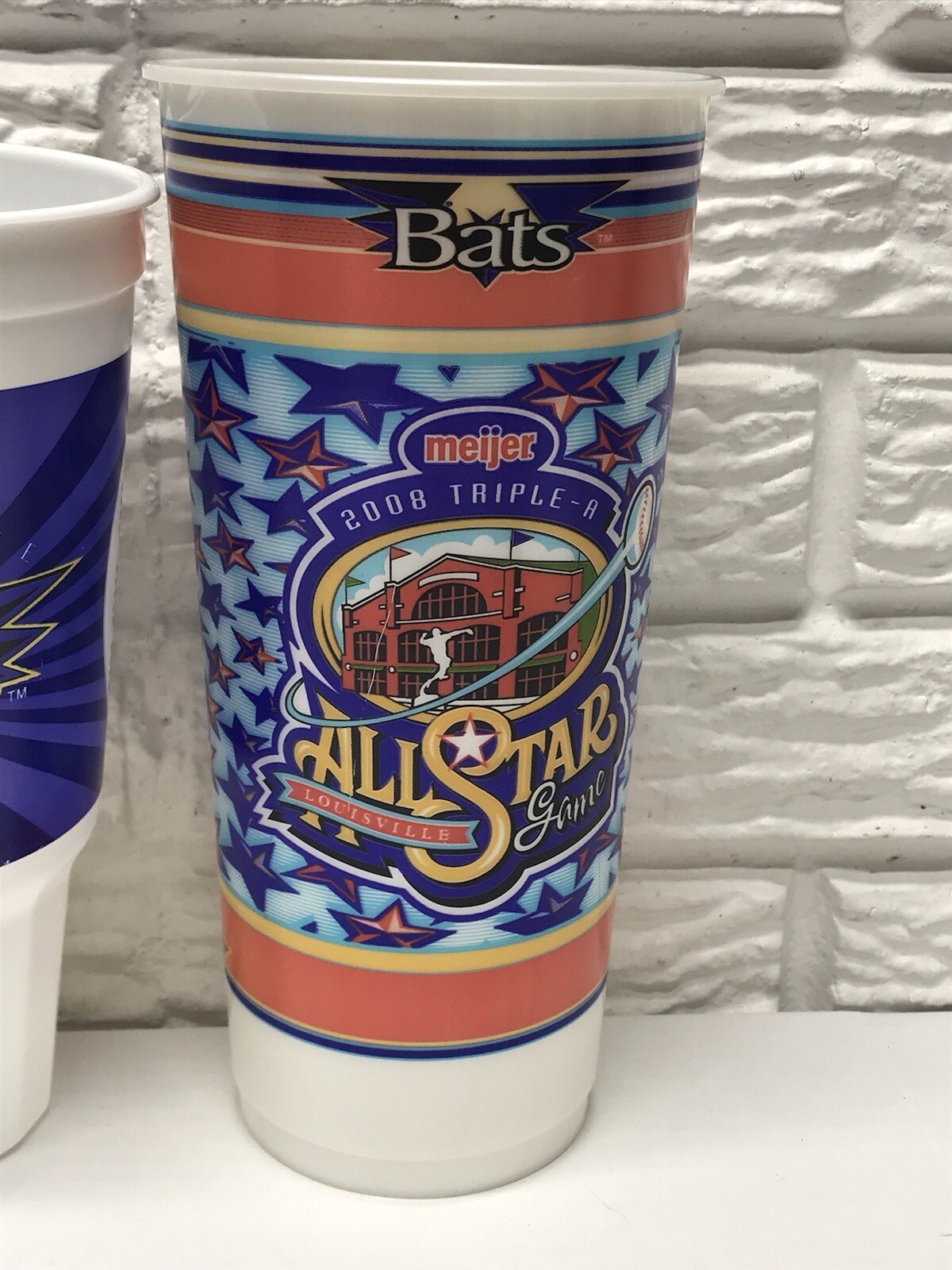 Lot of 3 Louisville Bats MILB Beverage Cups Cincinnati Reds Affiliate 2008-09