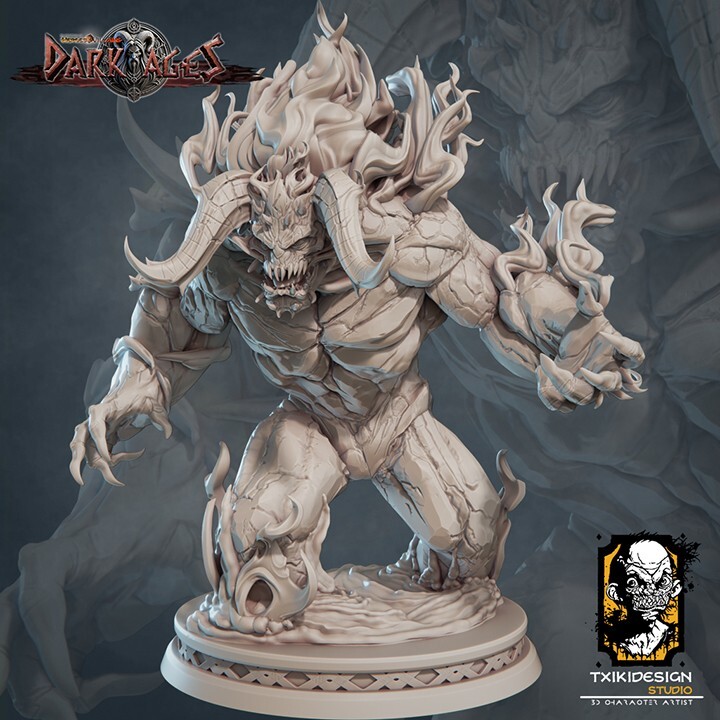 Dungeons & Dragons HD Resin Print - Large Elemental - Fire Elemental
