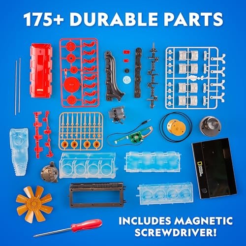 National Geographic 4-Cylinder Engine Building Kit – 175+ Piece Working Model