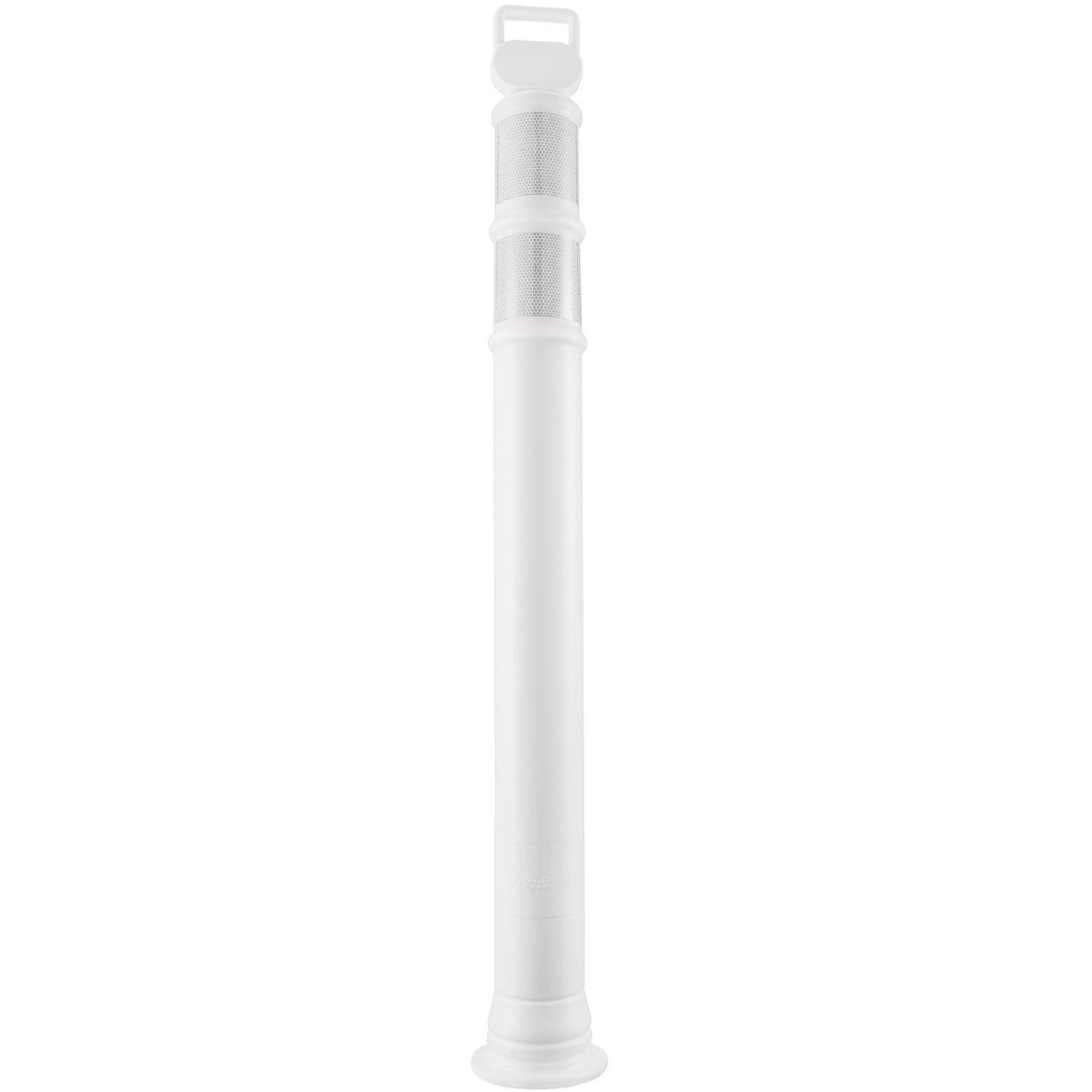 Global Industrial Portable Delineator Post w/ 3" Reflective Bands 45"H White