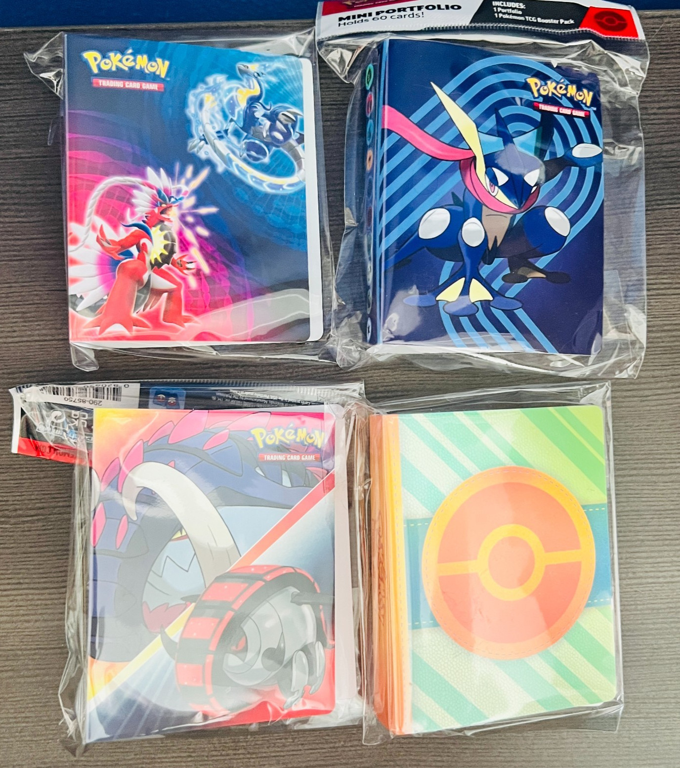 Lot of 4 RANDOM Pokemon Mini Portfolio 60 Card Holder Binder NEW