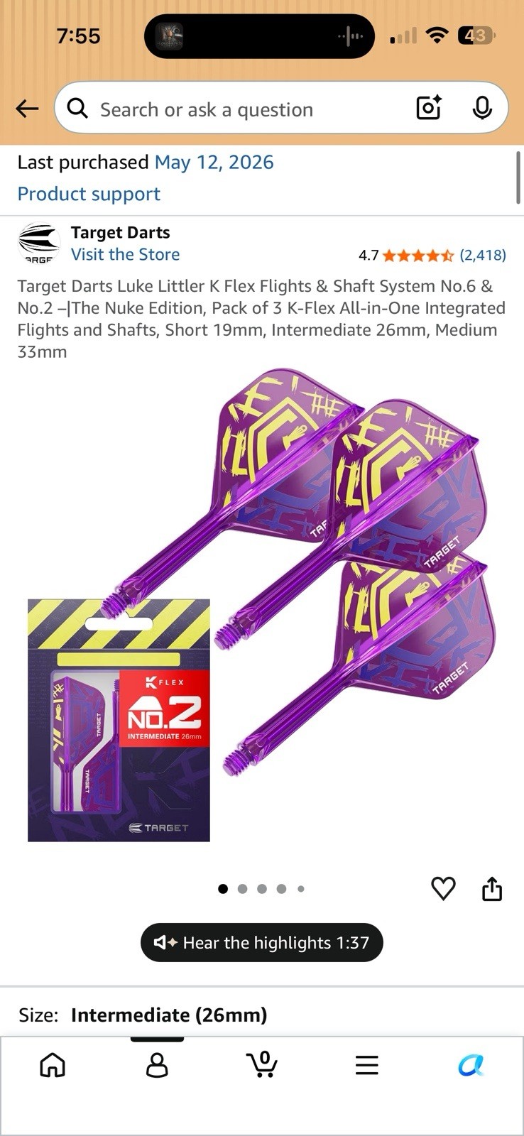 Red Dragon javelin original 18g Soft Tip With K-flex And 100 Plastic Tips