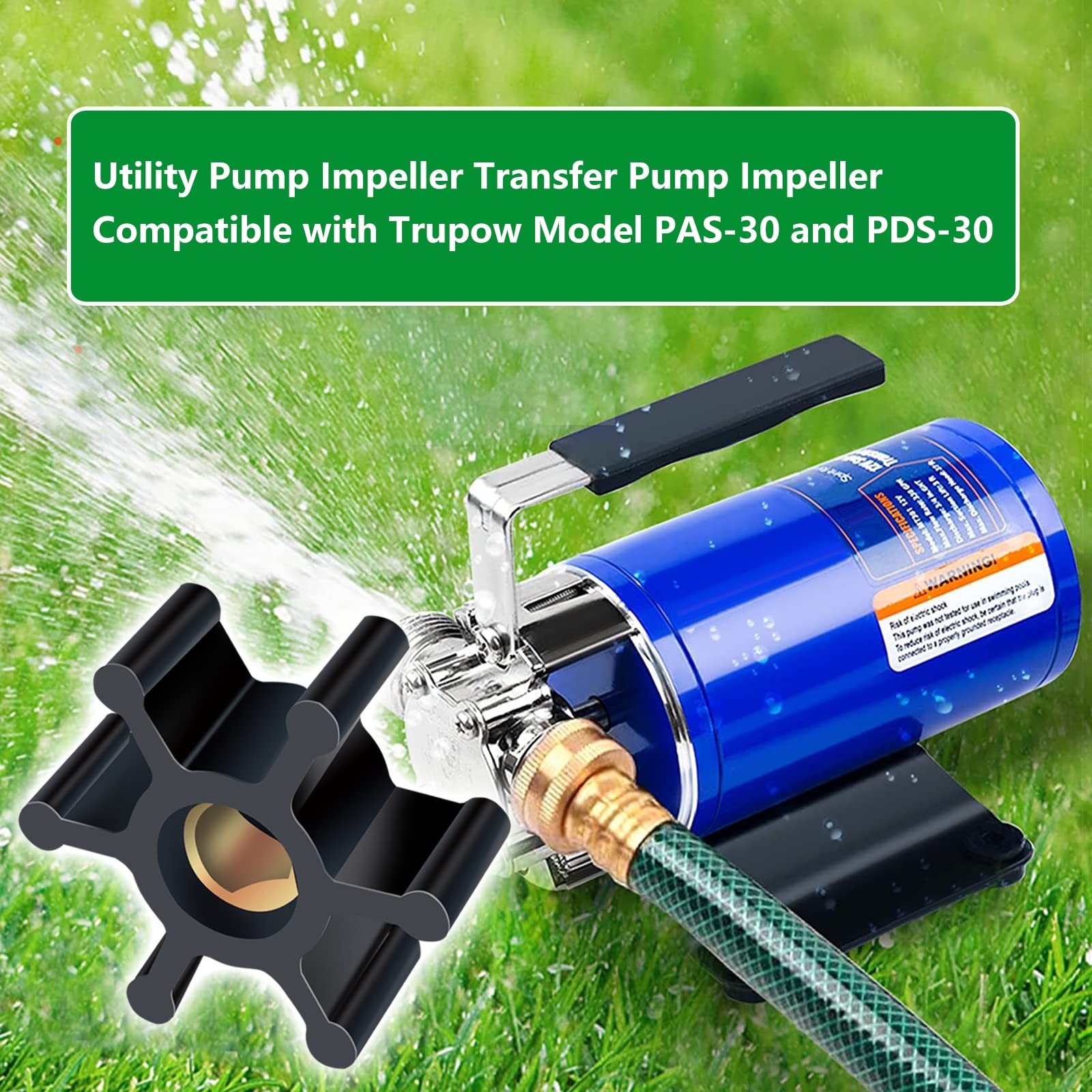 5 Pack Utility Pump Replacement Impeller for Water Small, Brass