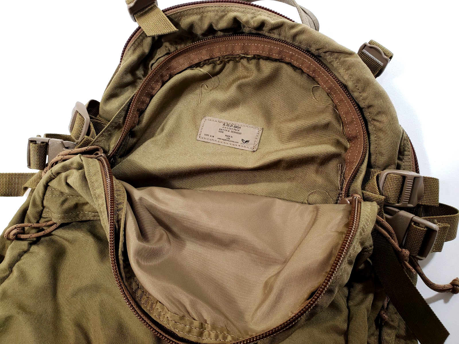 Eagle Industries A-III A3 3-DAY ASSAULT PACK Backpack Khaki Tan MJK SOF DEVGRU