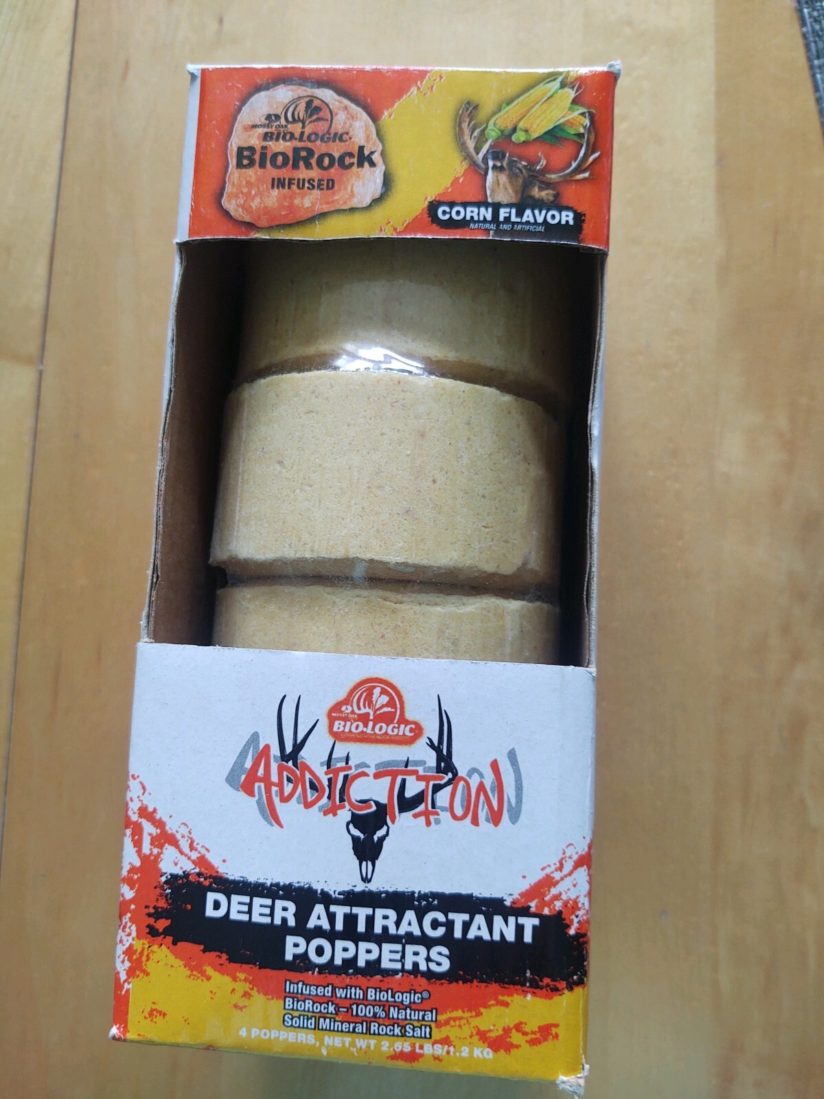 Mossy Oak BioLogic Whitetail Addiction Corn Poppers Deer Supplement 4PK