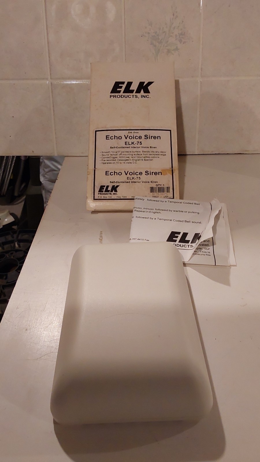 ELK-75 Self Contained Interior Voice Siren, NEW!