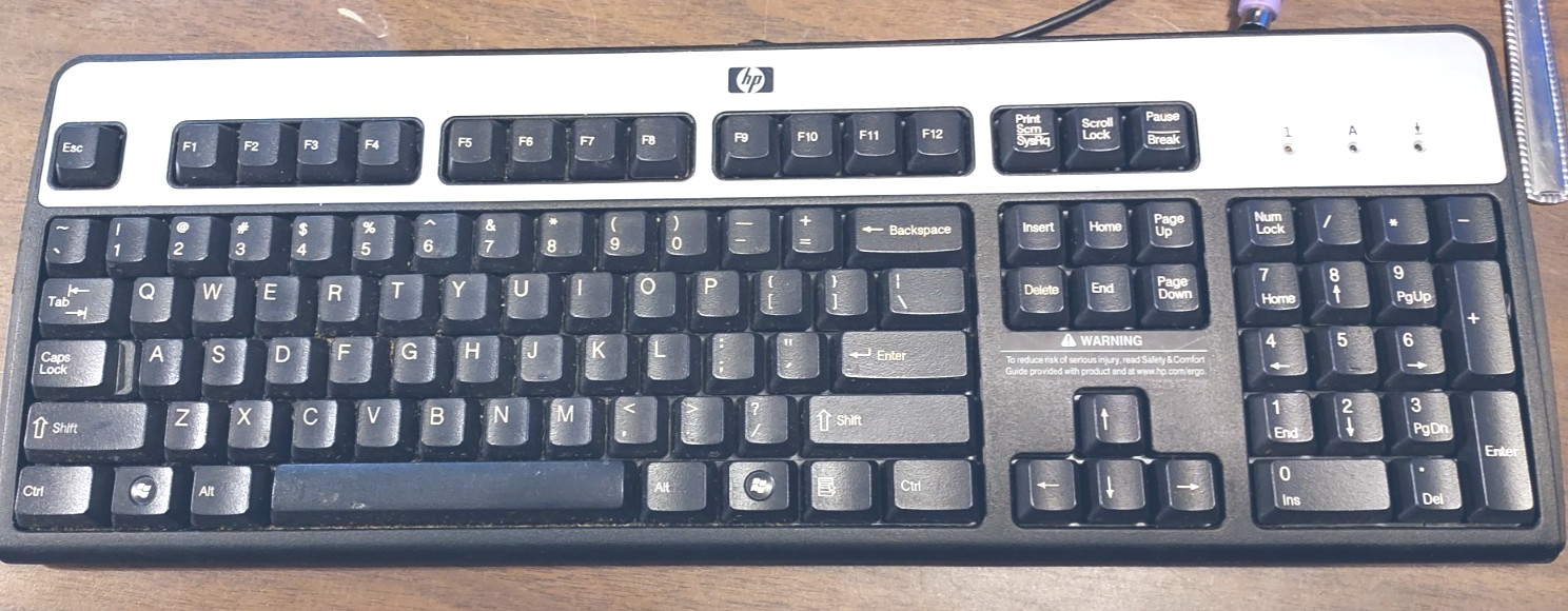 HP SK-2880 BLACK AND SILVER, PS/2 Cleaned and Tested
