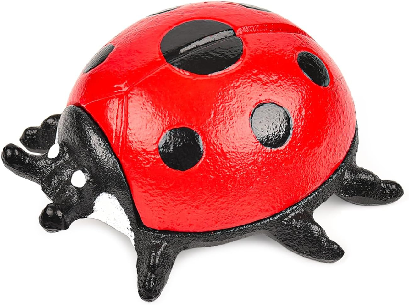 Cast Iron Ladybug Key Hider, Hidden Key Holder for Indoor Outdoor, Hand Painted