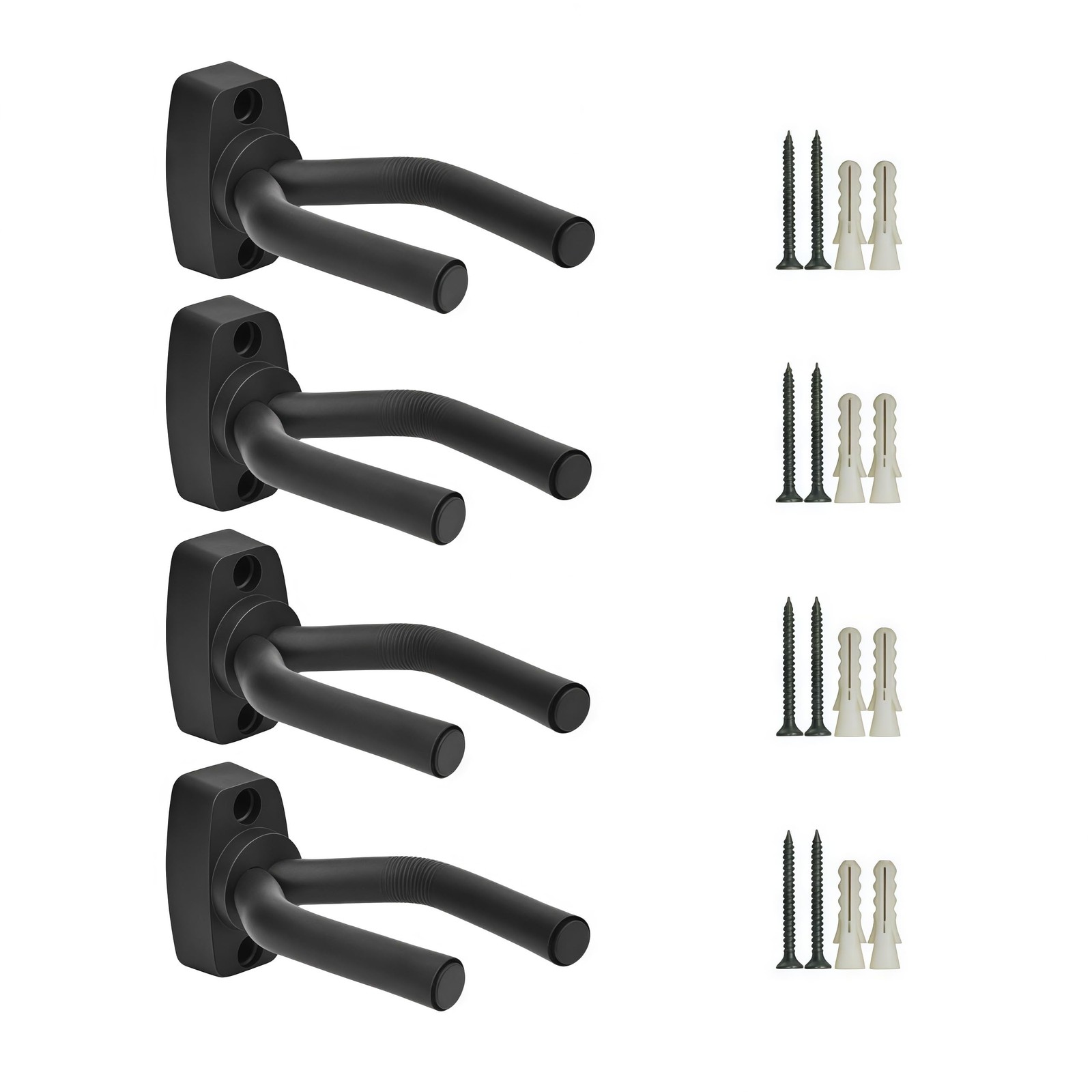 Guitar Hanger Wall Mount 4 Pack, Guitar Holder Wall Mount Hook Stand Display ...